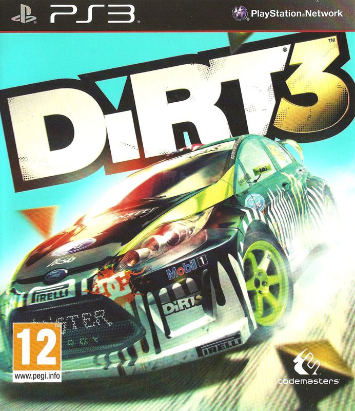 Dirt 3 box art for Playstation 3
